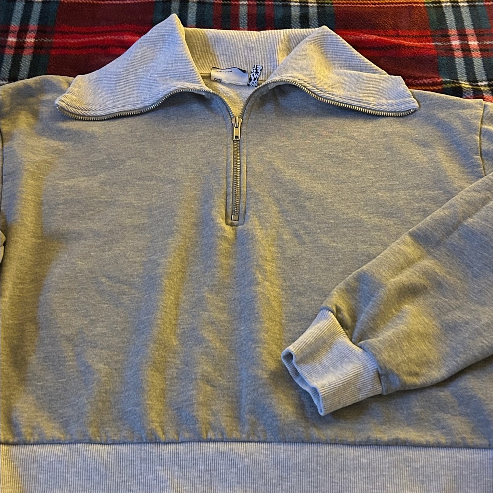 ASOS grey-heather funnel neck sweatshirt
